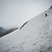 Abstieg über die immernoch weichen Schneefelder