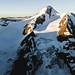 Weißkugel von Norden gesehen mit dem Nordgrat in der Bildmitte (Drohne)