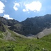 Ein letzter Rückblick zur Westseite der Daumengruppe, etwa von der Oberen Haseneck-Alpe aus.