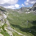 Blick zum Albrunpass, hier sieht man schon ein Stück des Abstiegs mit der Binntalhütte