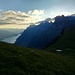 Gulms, kurz vor Erreichen des P.1837: Blick hinab Richtung Walensee