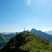 Ca. 15, 20 Meter westlich des Kreuzes kam ich auf den Gipfel des Zafernhorns.