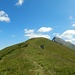 Hinauf zum breiten Hauptgipfel der Blasenka.