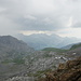Am Rot Grätli. Über dem Titlis ist schon kräftiger Regen und es donnert ...
