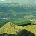 Tiefblick vom Gipfelkreuz in den Vinschgau