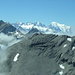 Blick Richtung Mont Blanc, links Grand Chavalard