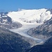 Dalla parte opposta,un sguardo sull'imponenza e la bellezza del ghiacciaio del Rodano
