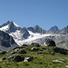 Galmihörner 3506m, Oberaarrothorn 3476m und Minstigergletscher