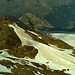 Gipfelblick zurück auf den Felsgrat und den Gletschergrat, auf dem ich zum Ostgrat gequert bin.