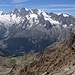 Dal Monte Rosa ai Mischabel visti dalla cresta ovest del Lagginhorn.