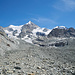 Der Glacier de Zinal ist nur noch mit Steinen bedeckt.