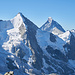 Besso (3.668 m) - Blick zum Obergabelhorn und Matterhorn