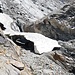 Ausstieg vom Gletscher auf dünnen Schneebrücken