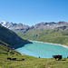 Blick zum Lac de Moiry im Aufstieg zum Col de Sorebois