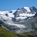 Cabane de Moiry ganz links und Pointes de Mourti