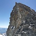 Rückblick auf den Gipfelgrat und die eindrücklicke Finsteraarhorn-Nordwand im Abstieg