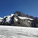 Finsteraarhorn von Süd-Westen, fotographiert am Tag nach der Tour vom Gletscher Richtung Grünhornlücke