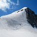 der steile Anstieg vom Vadret da Tschierva auf den Gipfelgletscher des Piz Morteratsch