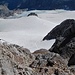 Abstieg durch die Gipfelrinne zum Gletscher