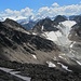 Fissladkopf und die Gipfel am Platzer Ferner; hintergründig Gepatschferner und Weißseespitze