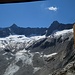 Ausblick aus der Hüttentür der Gruebenhütte