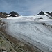 Silvrettagletscher; Blick vom Steig, der zur Roten Furka hinaufführt