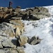 in der steilen und heiklen Stelle vom Rottalsattel hinauf zur Jungfrau