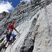 Start von SL8. Rechts oben geht es durch den schwarzen Riss