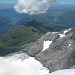 Aussicht von der Sphinx auf dem Jungfraujoch Richtung kleine Scheidegg runter