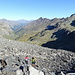 Scendendo dal Passo di Vallanta nell'alta Valle del Guil.