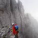 In discesa dal Torrione Magnaghi Centrale verso la Forcella GLASG