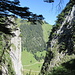 Tiefblick vor dem Gipfel