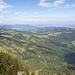 Fernsicht über Sattelegg, Sihlsee, Einsiedeln und der Nordschweiz