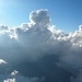 die Wolken sieht man hier wie aus einem Flugzeug