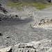 Mein Aufstieg erfolgte im oberen Teil entlang den Felsen rechts im Bild, mit anschliessender Querung zur Fuorcla Mulix.