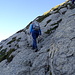 coole Route durch die Felsflanken des Girenspitz