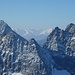 Ausblick von der Schneeglocke: Palü und Bernina schön eingerahmt von Linard und Verstanclahorn.