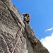 SL6: über dem Boulder. Die Platte danach löst sich leicht