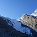 Hier endet die Moräne und ich quere zum Schwarzgletscher (Steinmännchen).