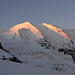 Erste Sonnenstrahlen am Palü