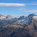 Von links Pizzo Rotondo (3192m), Chüebodenhorn (3070m) und Pizzo Gallina (3061m)