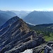 Der Blick auf den Gratverlauf zur Haldenspitze