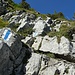 Alpiner Wanderweg steil hoch