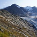 Gletscherzunge des Triftgletschers vom Alpinwanderweg zur Trifthütte aus gesehen