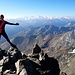 Gipfel erreicht! Herrlicher Blick zur Bernina-Gruppe