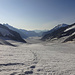 Das liegt vor uns - der Weg hinab über den grössten Gletscher der Alpen