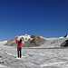 Bohren eines Pegels über dem dicksten Eis der Alpen