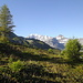 Blick Richtung Walliser Alpen mit dem Fletschhorn.