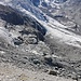 Die beiden stark ausgedünnten Gletscherzungen des Vadret da Tschierva