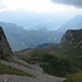 Gegen Ende meiner Bergtour tendiert das Wetter minimal zum Besseren: das untere Ende des Val Dore kommt ins Blickfeld ....